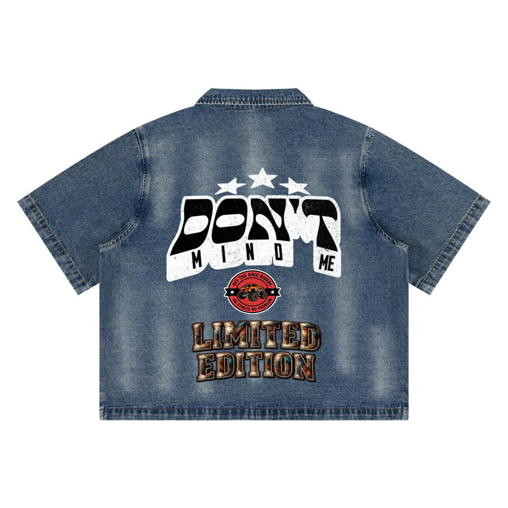 J M B  Vintage Washed Full-Zip Denim Shirt