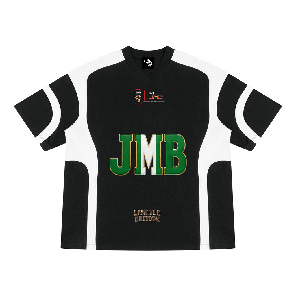 J M B Unisex Flag Color Block V-Neck T-Shirt