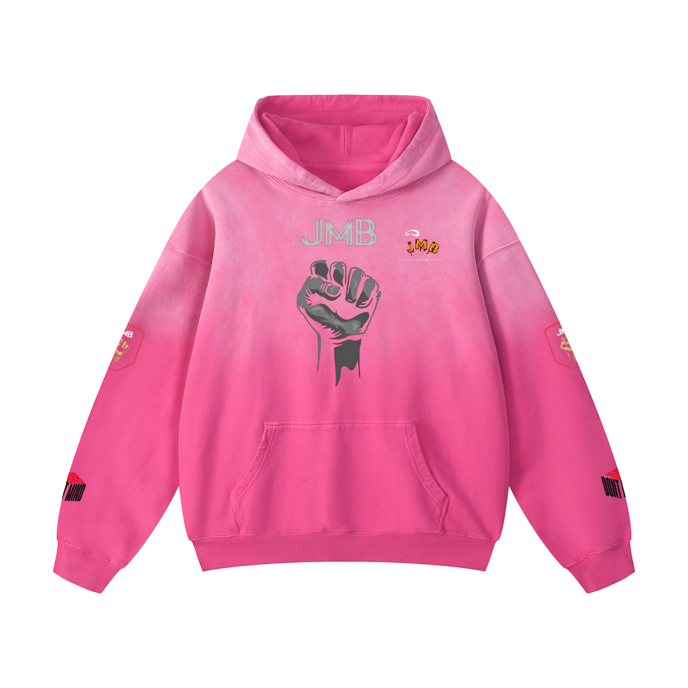 J M B Heavyweight Sunfade Oversized Hoodie