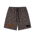 J M B Unisex Heavyweight Leopard Drawstring Shorts