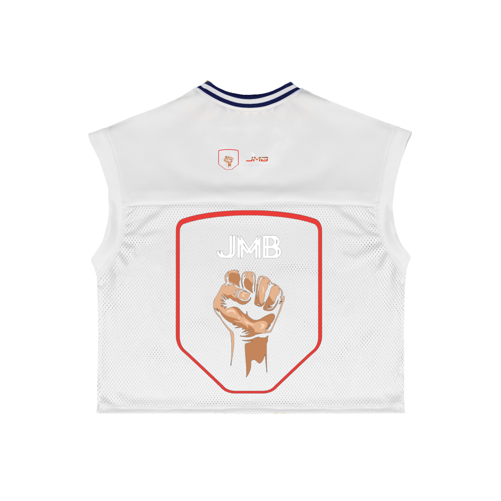 J M B Loose Sleeveless Mesh T-Shirt