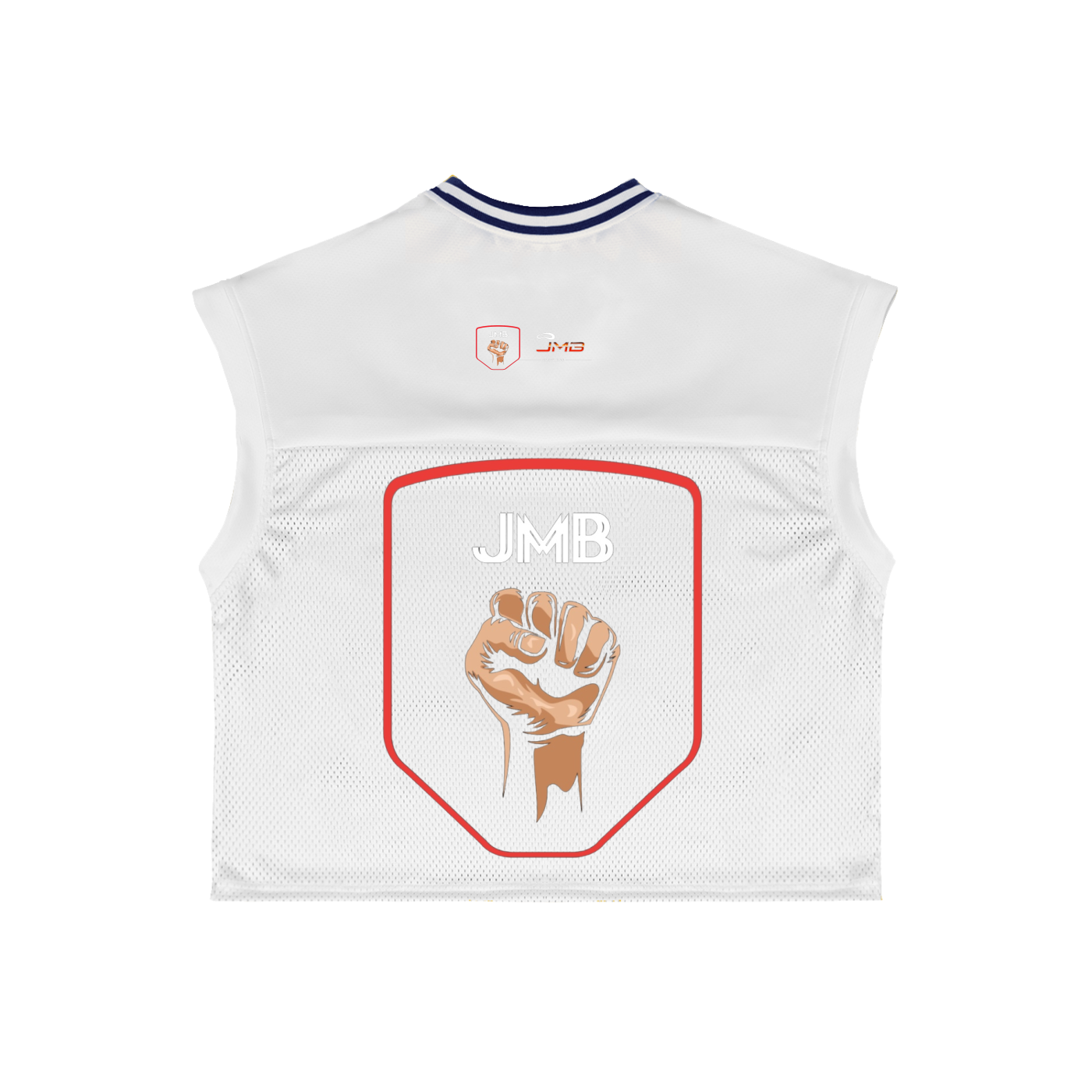 J M B Loose Sleeveless Mesh T-Shirt
