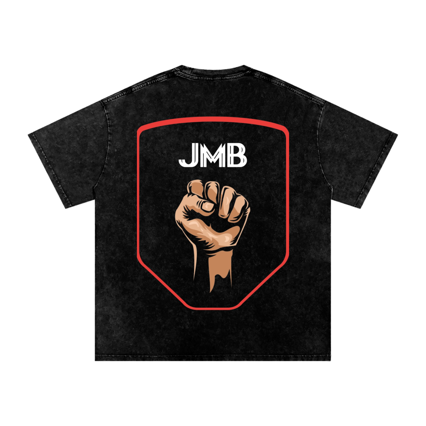 J M B Snow Washed Oversized Cotton T-Shirt