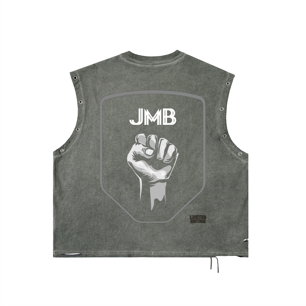 J M B Distressed Grommet Eyelet Tank Top