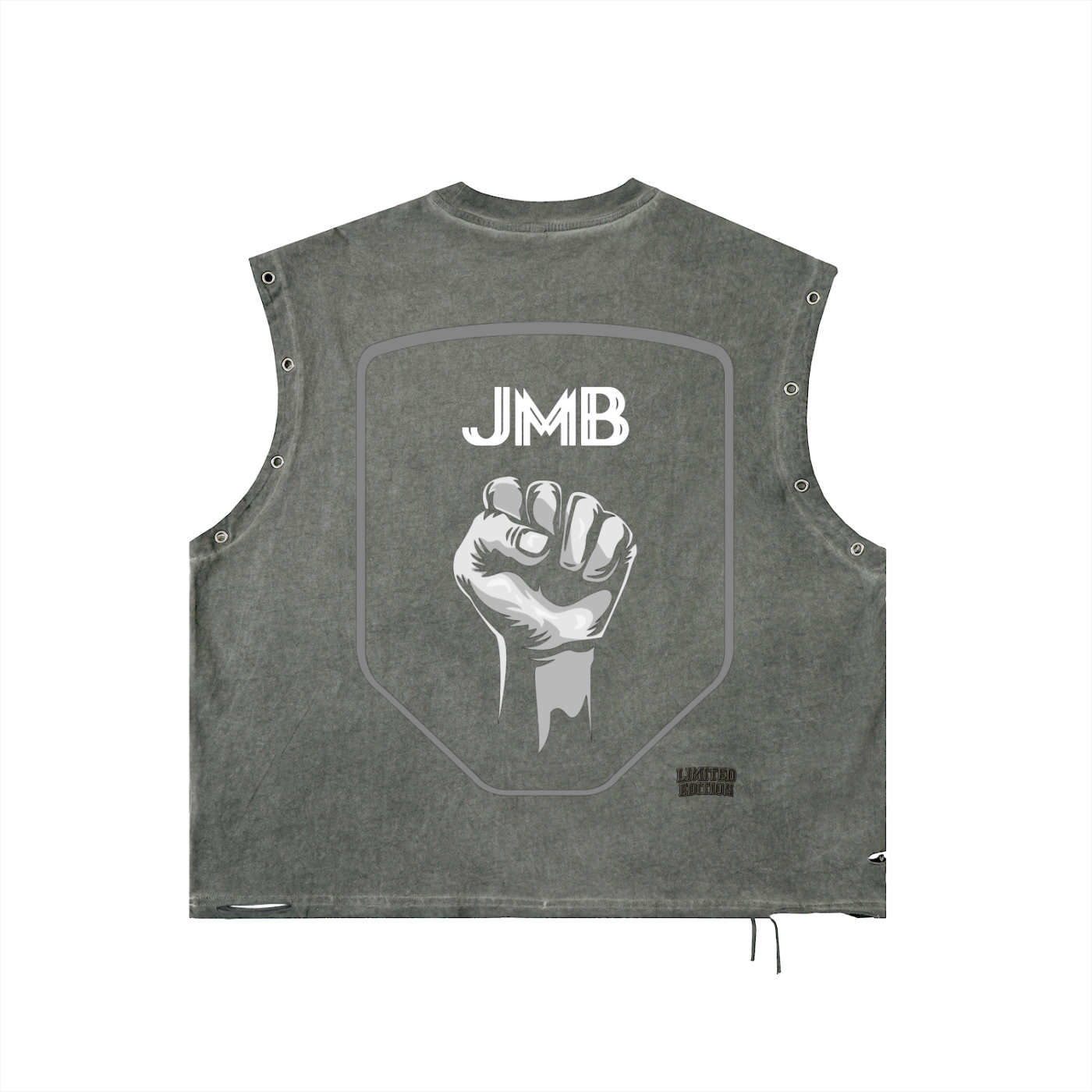 J M B Distressed Grommet Eyelet Tank Top