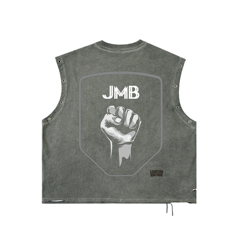 J M B Distressed Grommet Eyelet Tank Top