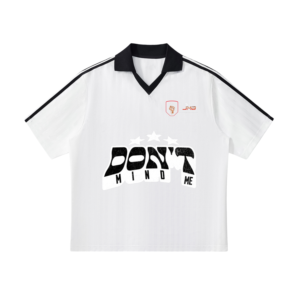 J M B Contrast Collar Striped Soccer Jersey