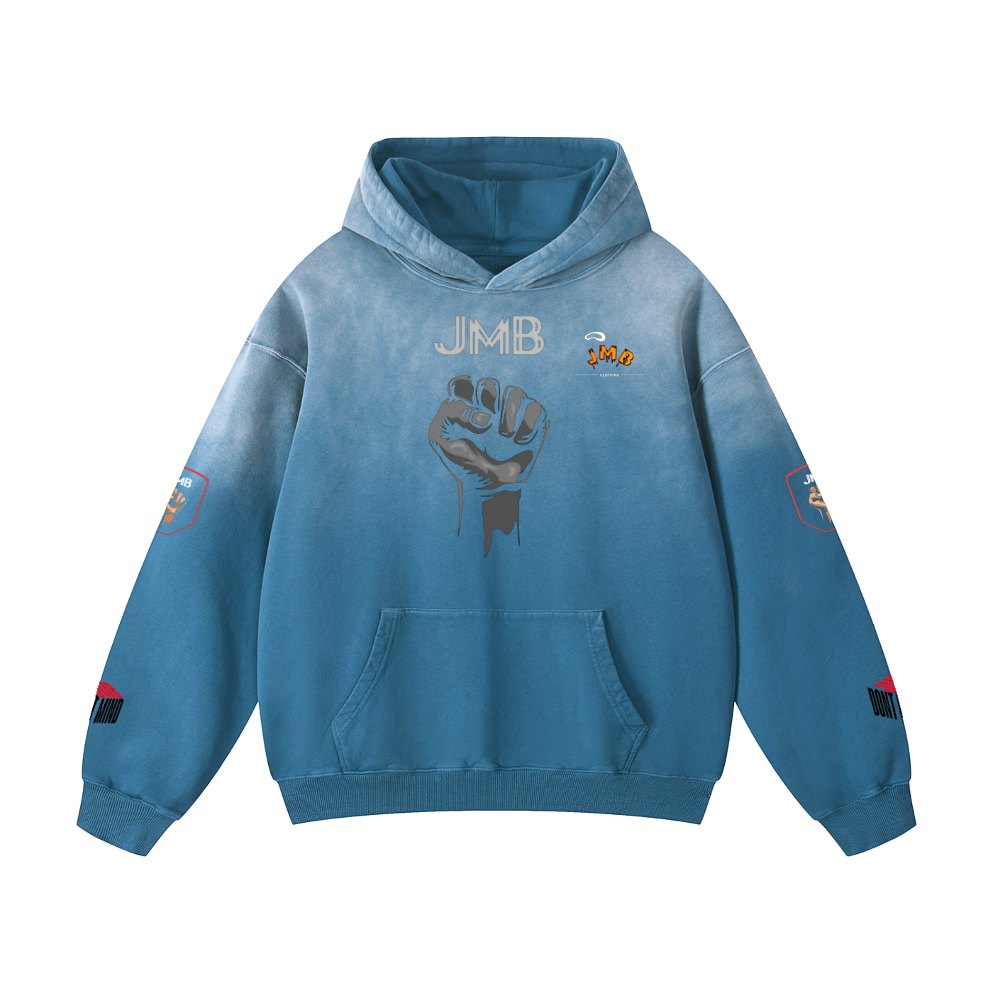 J M B Heavyweight Sunfade Oversized Hoodie