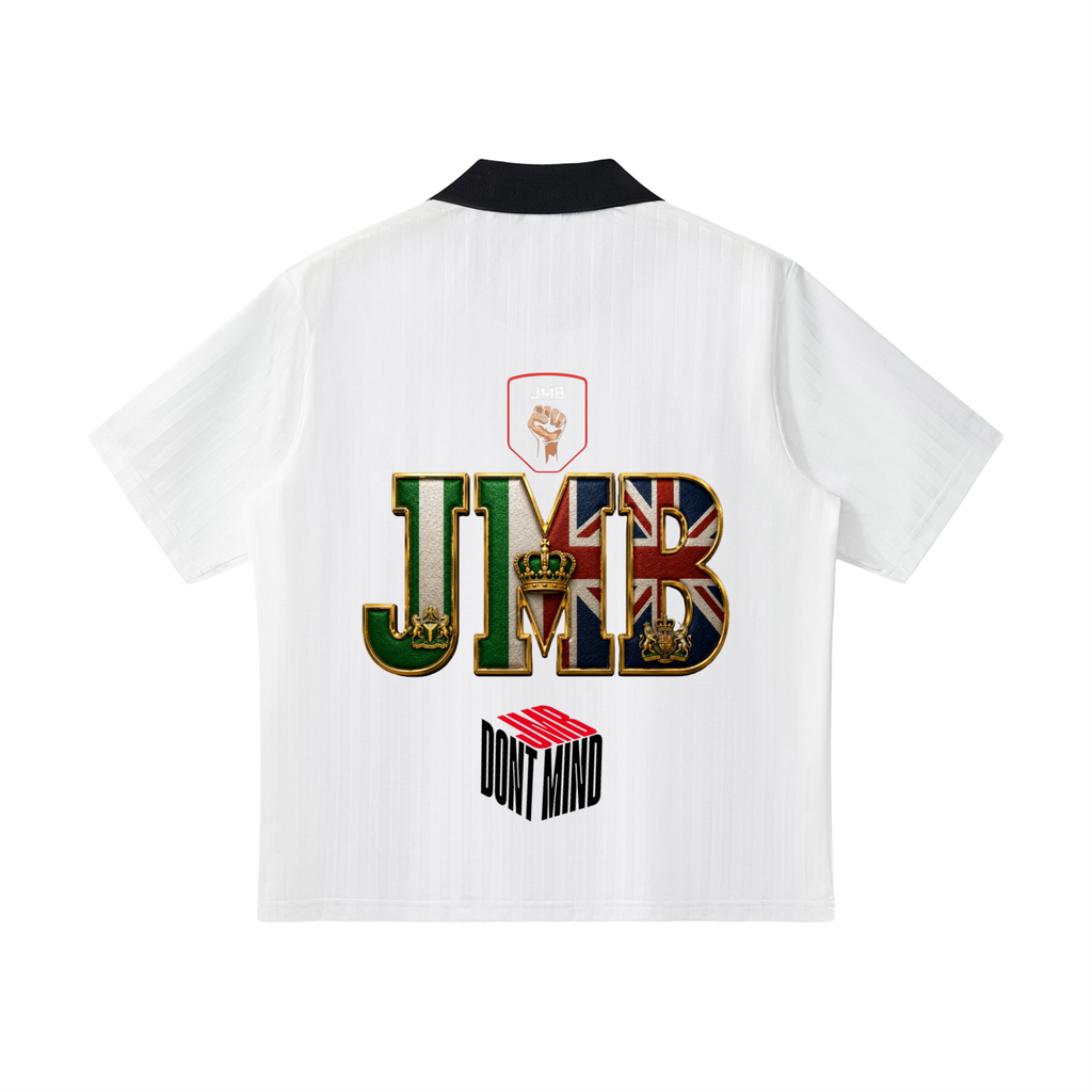 J M B HYBRID Contrast Collar Striped football Jersey