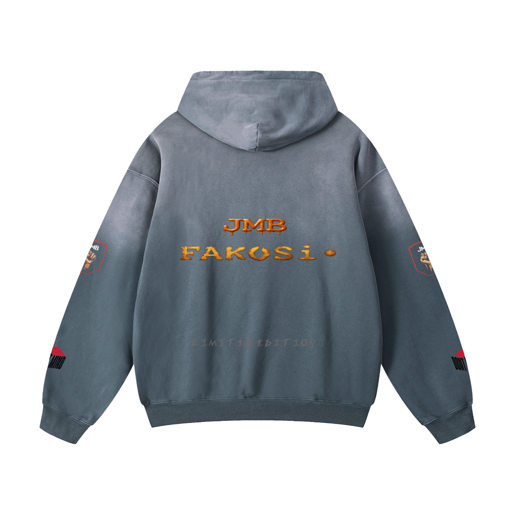 J M B Heavyweight Sunfade Oversized Hoodie