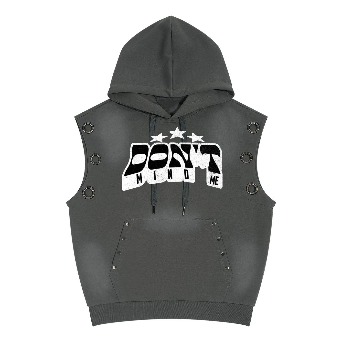 J M B Unisex Vintage Wash Sun Fade Sleeveless Hoodie