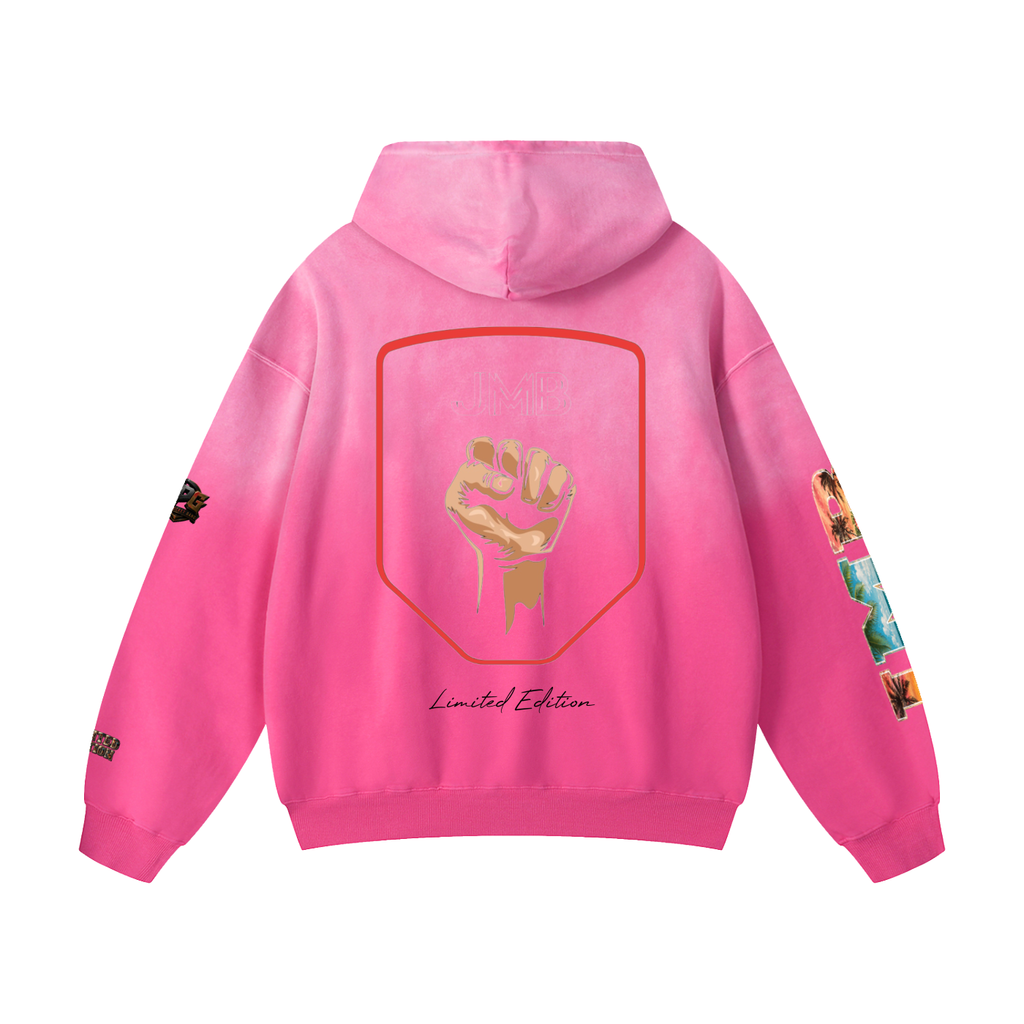 J M B Heavyweight Sunfade Oversized Hoodie