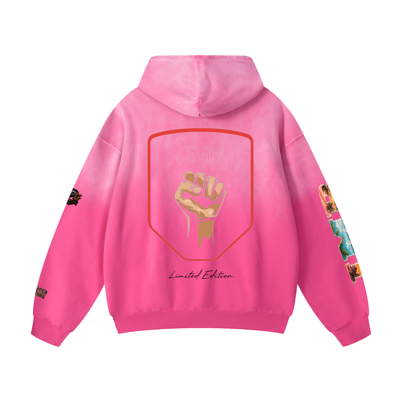 J M B Heavyweight Sunfade Oversized Hoodie